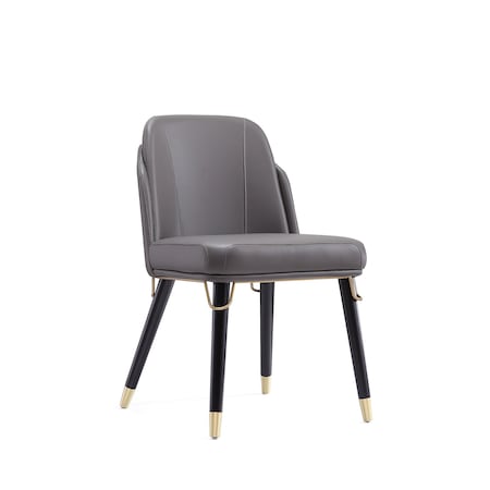 Manhattan Comfort Estelle Dining Chair in Pebble and Black DC042-PE